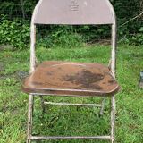 Folding metal chairs