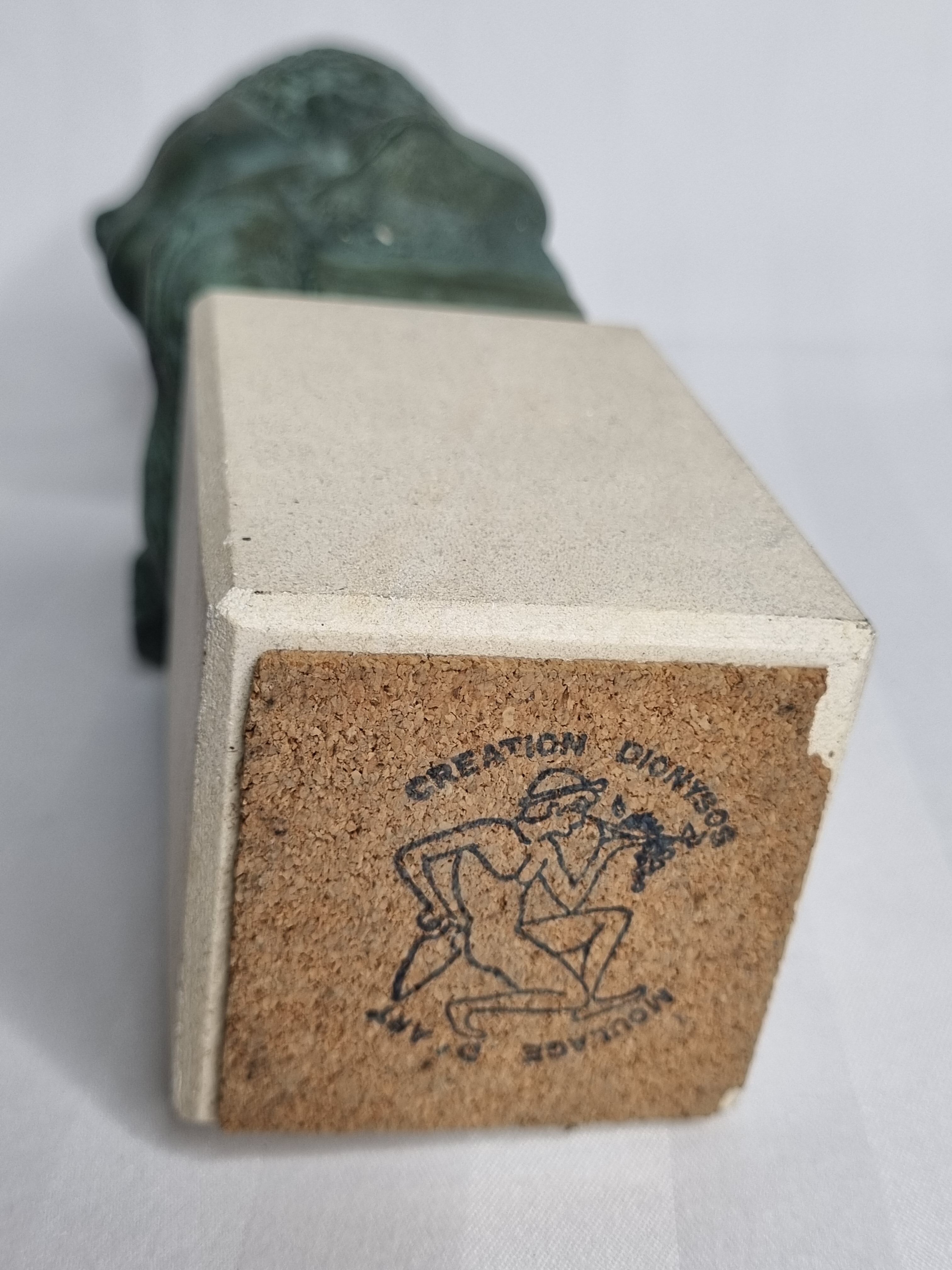 Bust of Maketaton, daughter of Nefertiti in patinated plaster in imitation of bronze, 24 cm