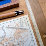 Kortrijk, small old map, vintage 1910