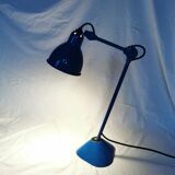 RAVEL articulated lamp, model 205 blue, Bernard Albin Gras, Clamart, France, 1932