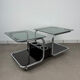 Chrome and smoked glass coffee table from the 70s.