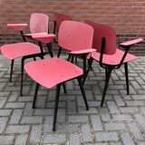 Set of 4 Friso Kramer Revolt chairs first edition with armrests
