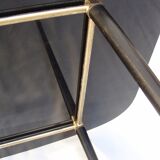 Black glass coffee table 1950