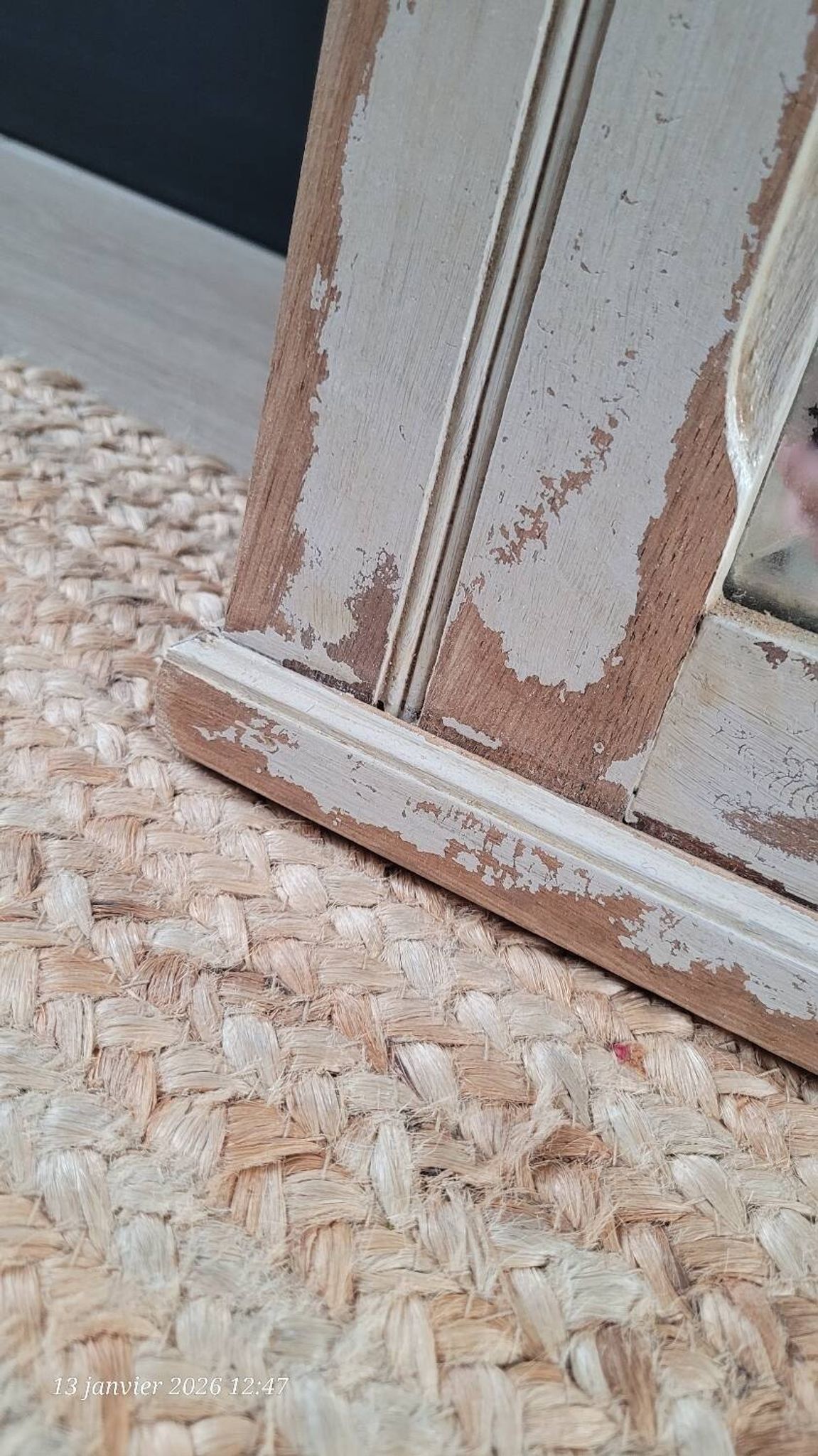 Antique wooden mirror