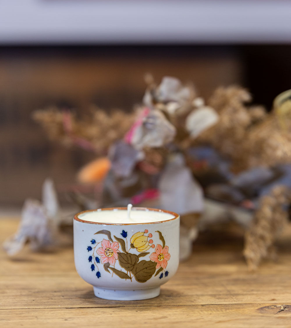 Upcycled cup candle