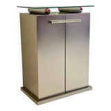 Postmodern aluminium bar cabinet by Belgochrom