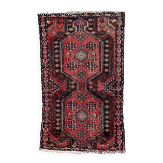 Tapis vintage fait main Hamadan persan – 78 cm x 131 cm 1C957