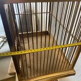 Cage à oiseaux dorée Colonial