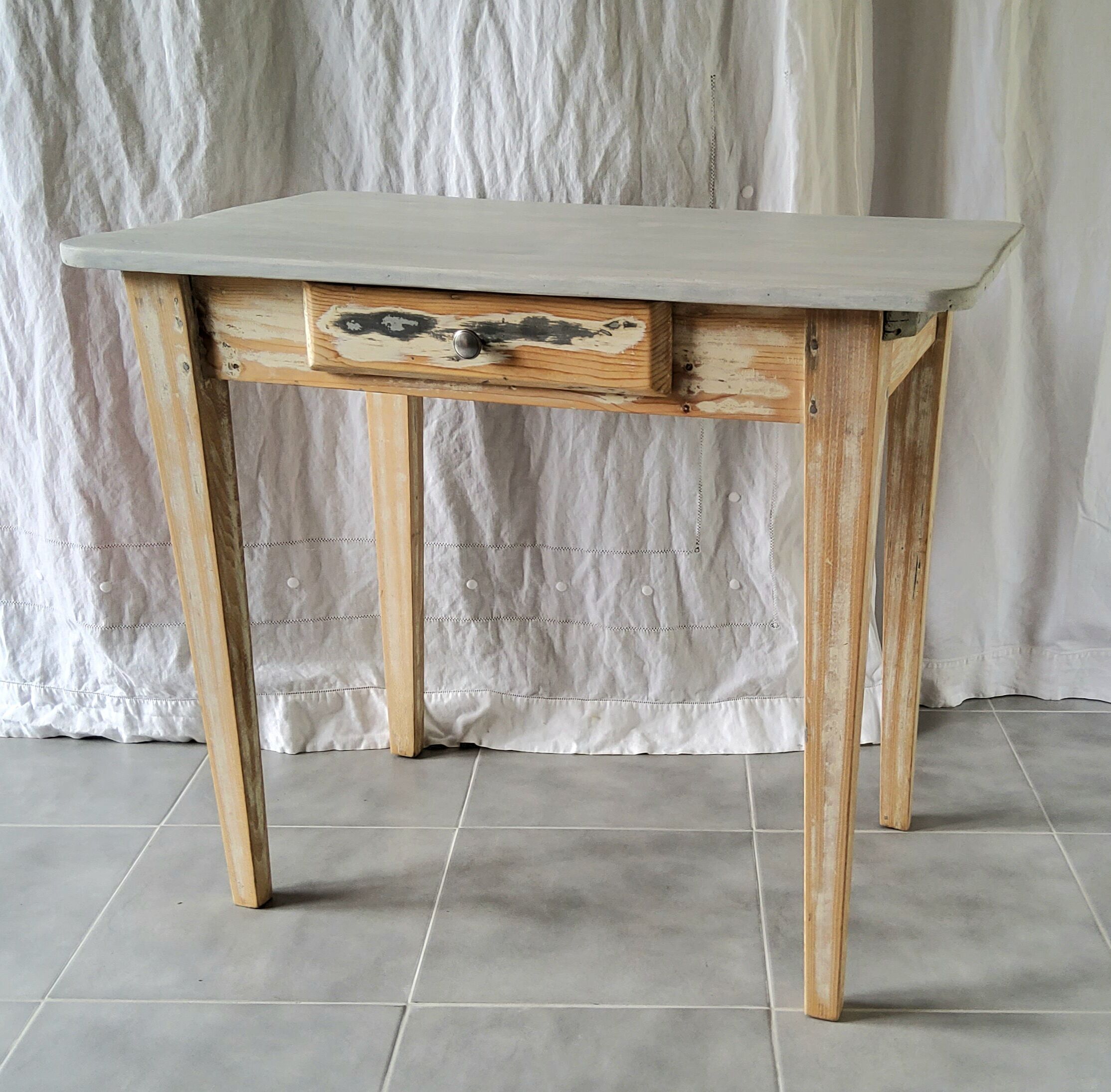 Weathered farmhouse table