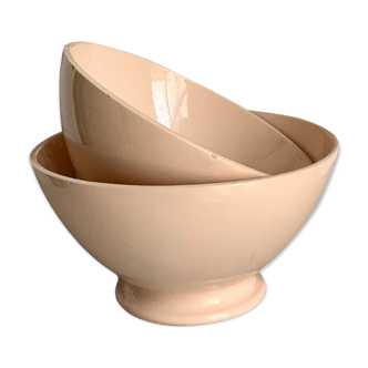 2 powder pink Digoin bowls