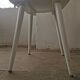 Set of 6 mismatched white chairs