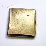 Art Deco cigarette case, alpaca cigarette holder with WS monogram.