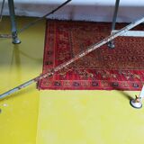 Large industrial metal and beech table