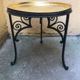Table basse fonte laiton doré orientale
