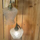 2 vintage globe portable lamps