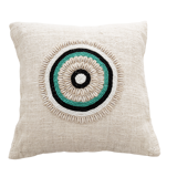 Housse de coussin Aussa avec deco en coquillages