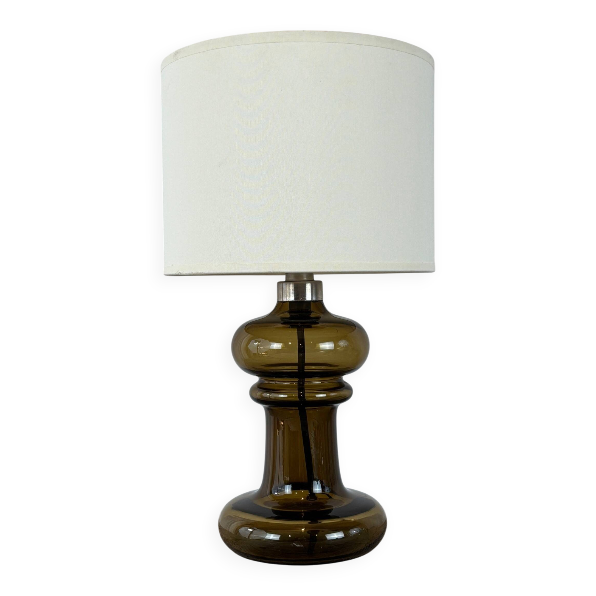 smoked glass lamp Holmegaard - Sweden 1980s