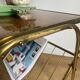 End of vintage magazine rack sofa