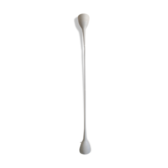 white metal lamppost articulated design of the 80s