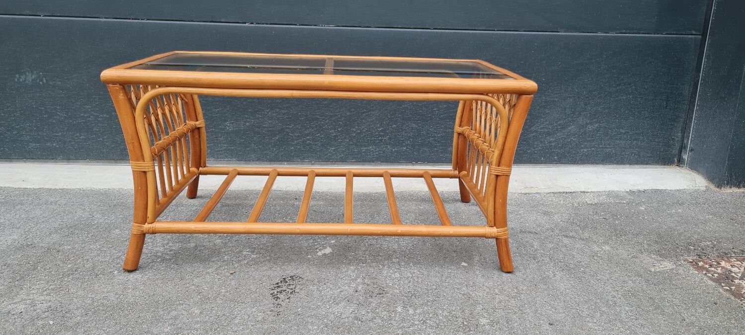 Rattan coffee table