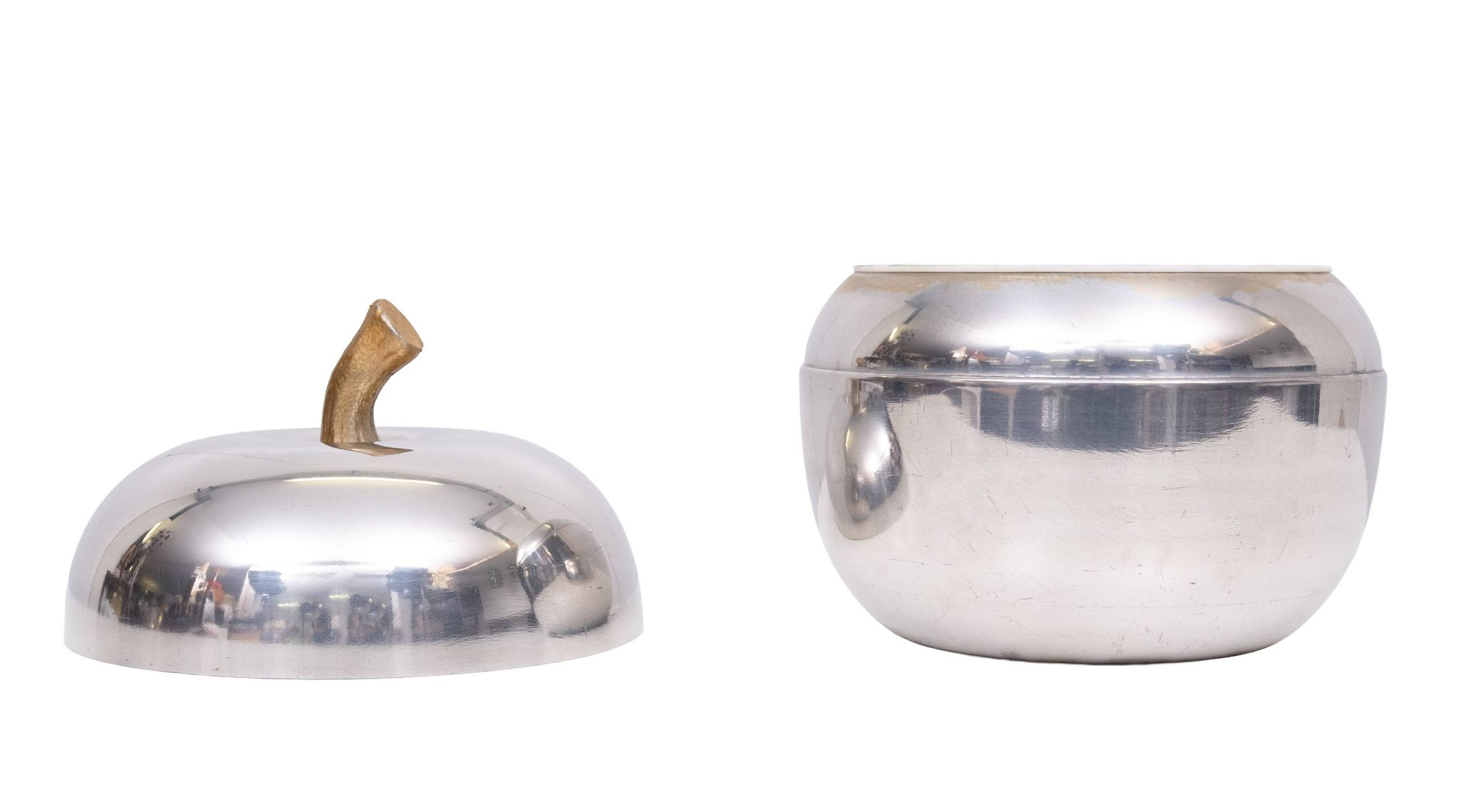 Iconic Aluminum apple Ice Bucket 1970s Italy