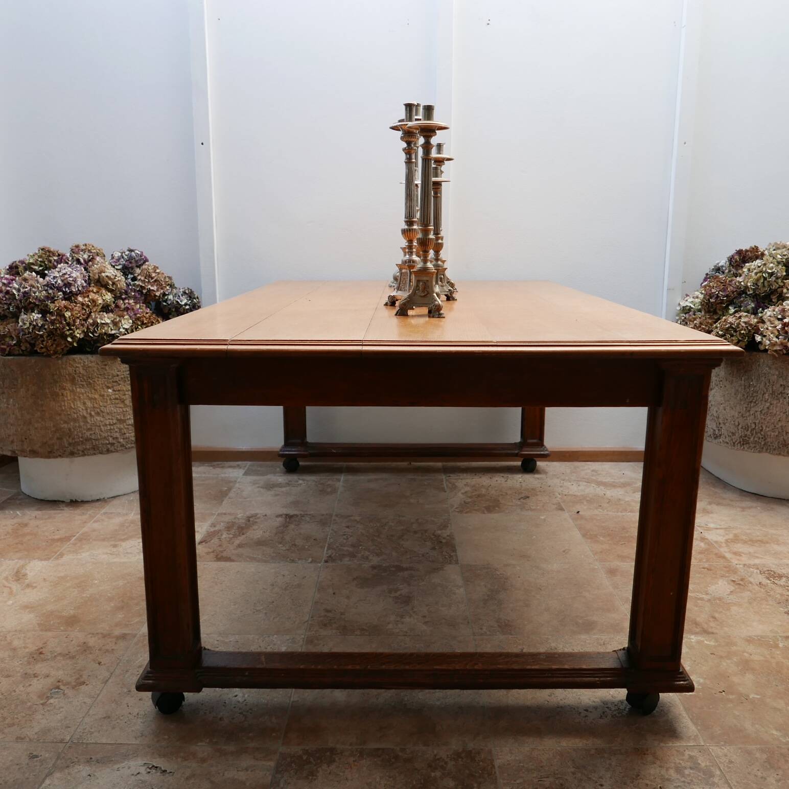 Antique English Oak Refectory Table or Kitchen Island