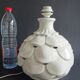 Pied de lampe forme artichaut faience craquelé 1970