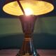 Art deco chrome brass mushroom lamp