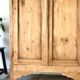 Raw wood wardrobe