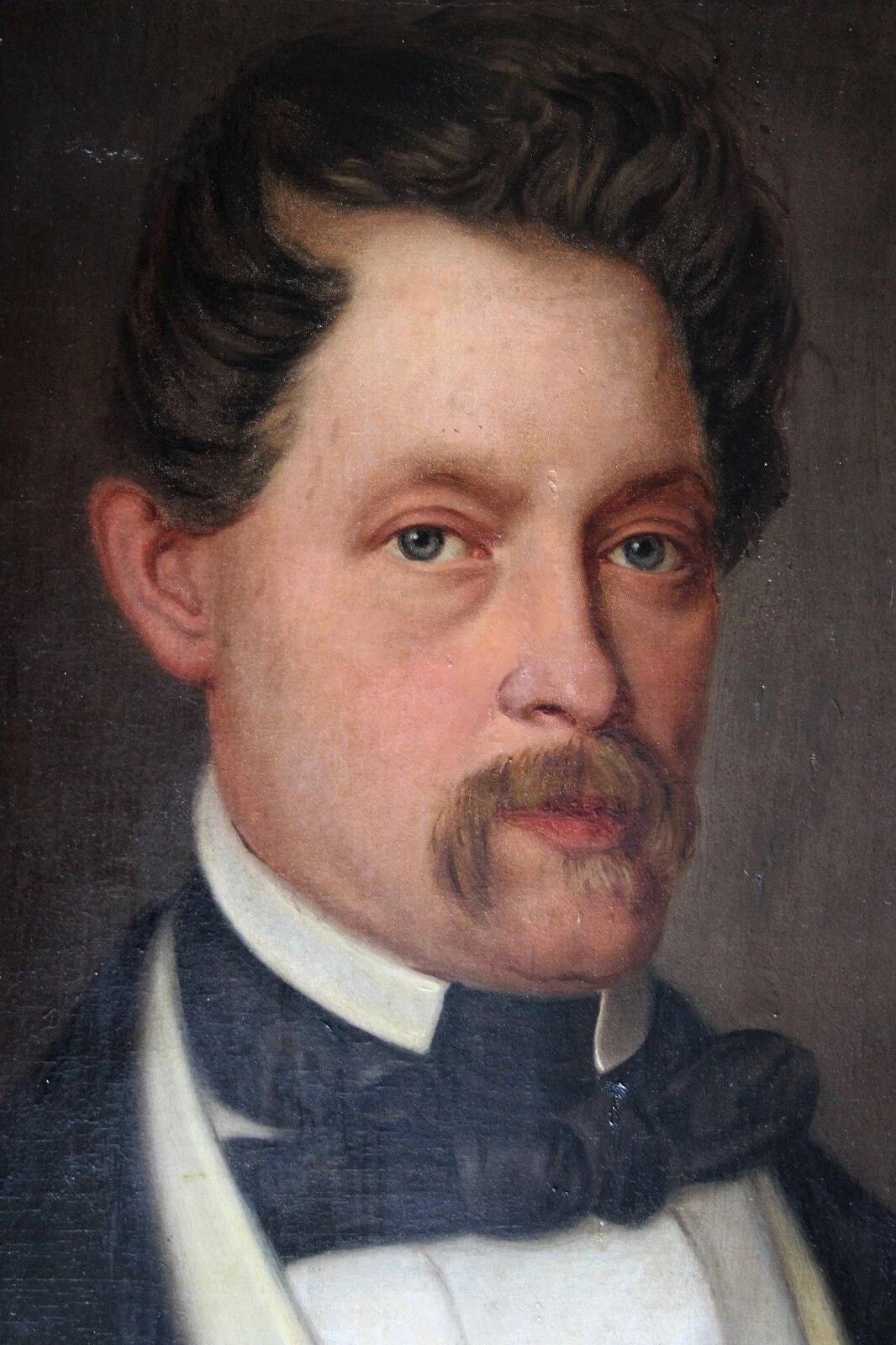 Portrait of an Elegant Gentleman -19th Century Oil Painting