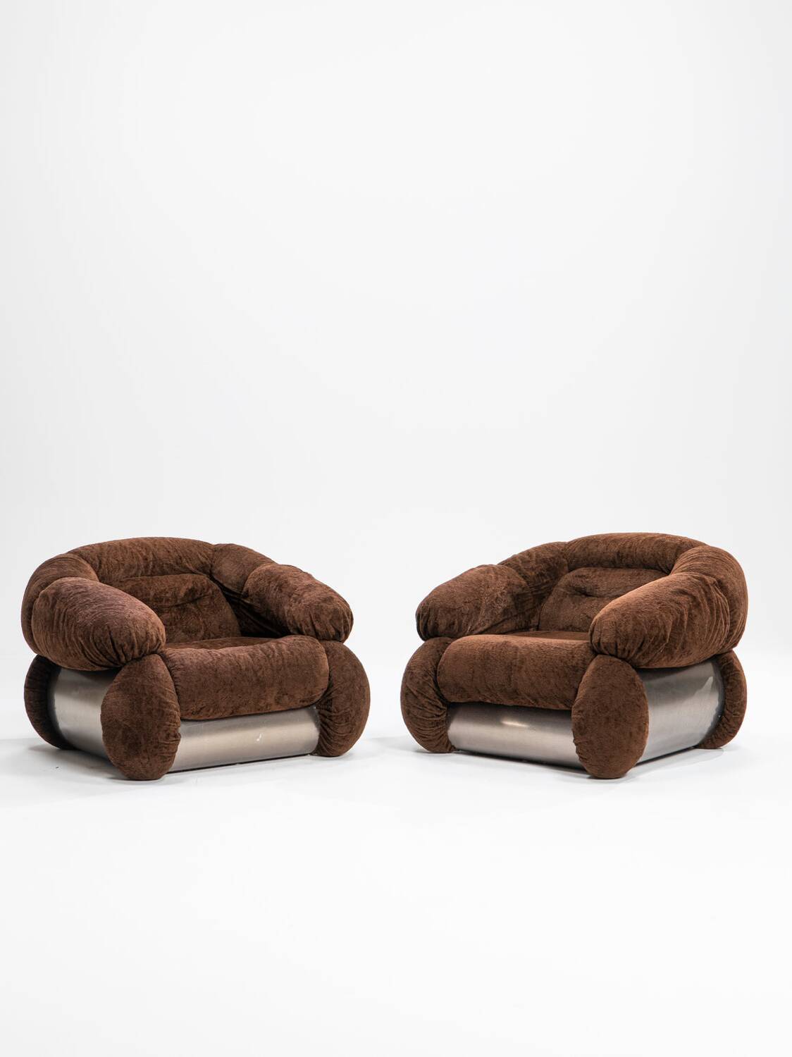 Pair of Armchairs by Adriano Piazzesi, Italy 1970s