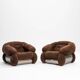 Pair of Armchairs by Adriano Piazzesi, Italy 1970s