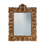 Large 20th Century Italian Baroque style richly decorated wall mirror