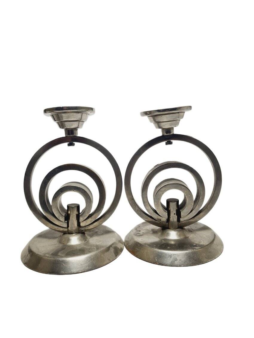 Art Deco candleholder, Germany, 1970s, set of 2