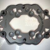 Cherry Pattern Enameled Cast Iron Trivet