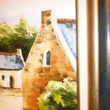 Tableau huile sur toile « Hameau » signé Pieronevo