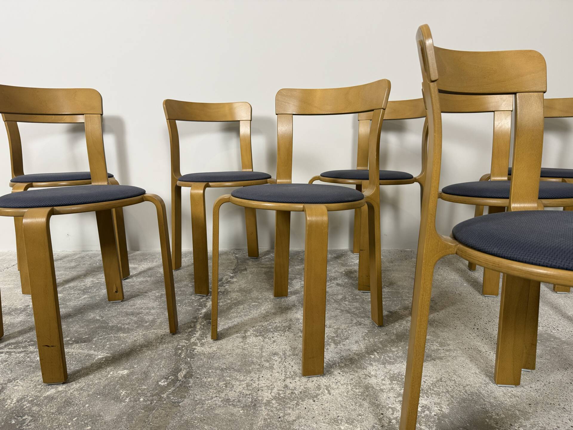 8 Bruno Rey chairs – Dietiker – Model 3300 – Swiss design