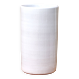 Vase by Antonio Lampecco minimalist white ceramic scroll