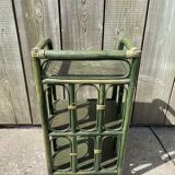 Green bamboo shelf