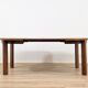 Extendable solid wood round table – 1970s modernist design