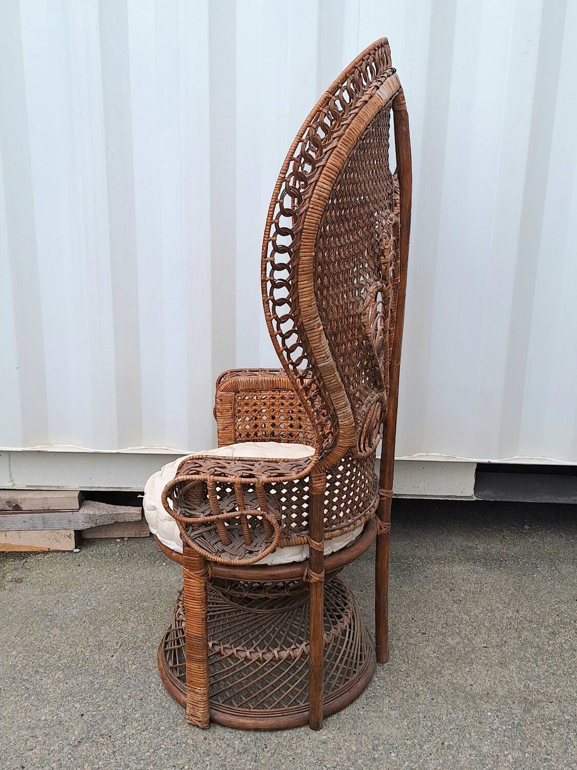 Emmanuelle armchair in Peacock rattan