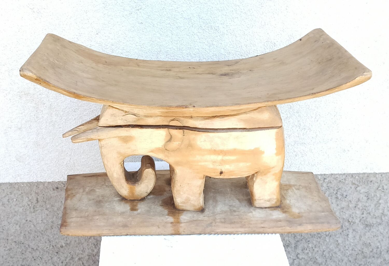 Antique wooden stool, Ashanti African Art from Ghana