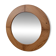 Round Scandinavian pine mirror from the 1970s.