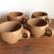 4 stoneware coffee cups