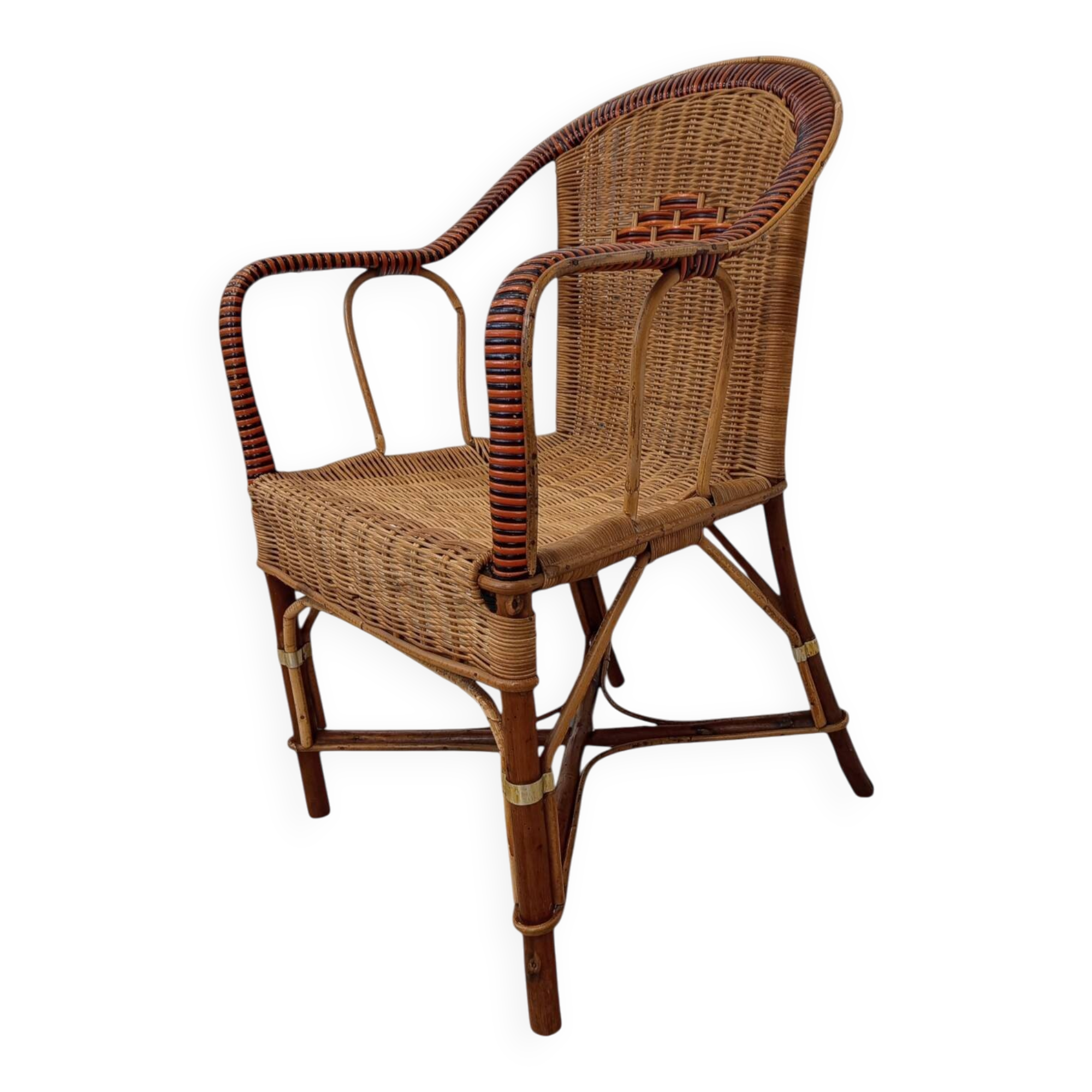 Vintage rattan armchair