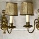Pair of Dutch brass wall light