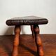 Duo of small benches, stools, wooden footrests from the 1950s