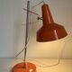 Lampe vintage 1960 Monteuse Delmas bureau orange carotte  - 44 cm
