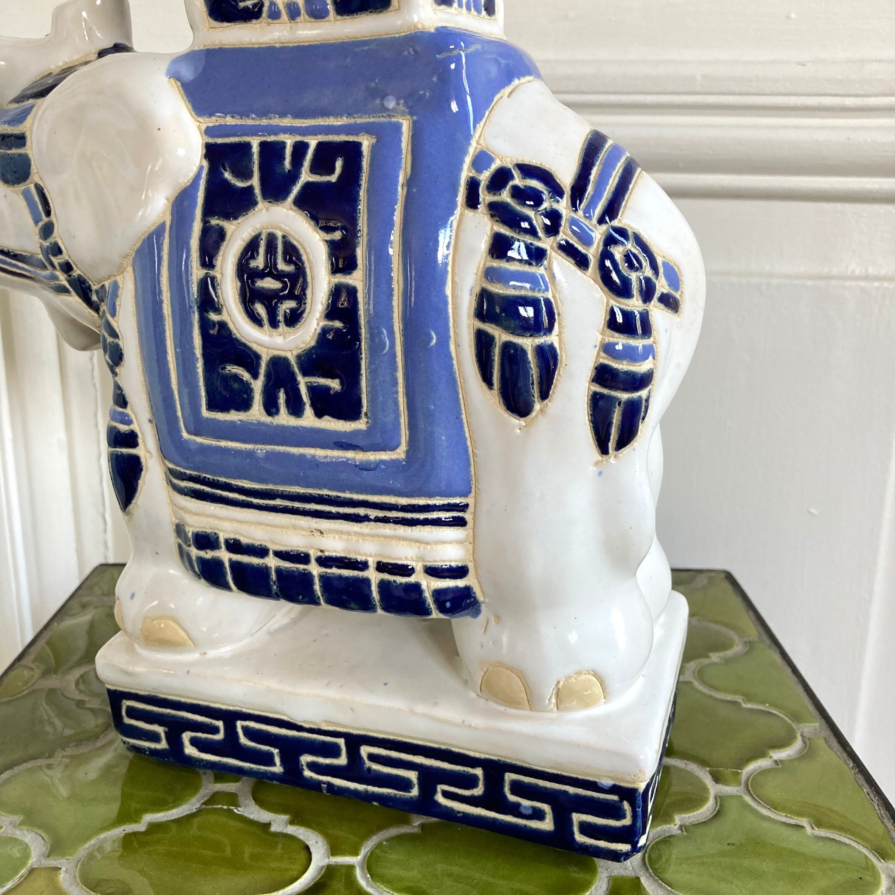 Ceramic elephant plant holder