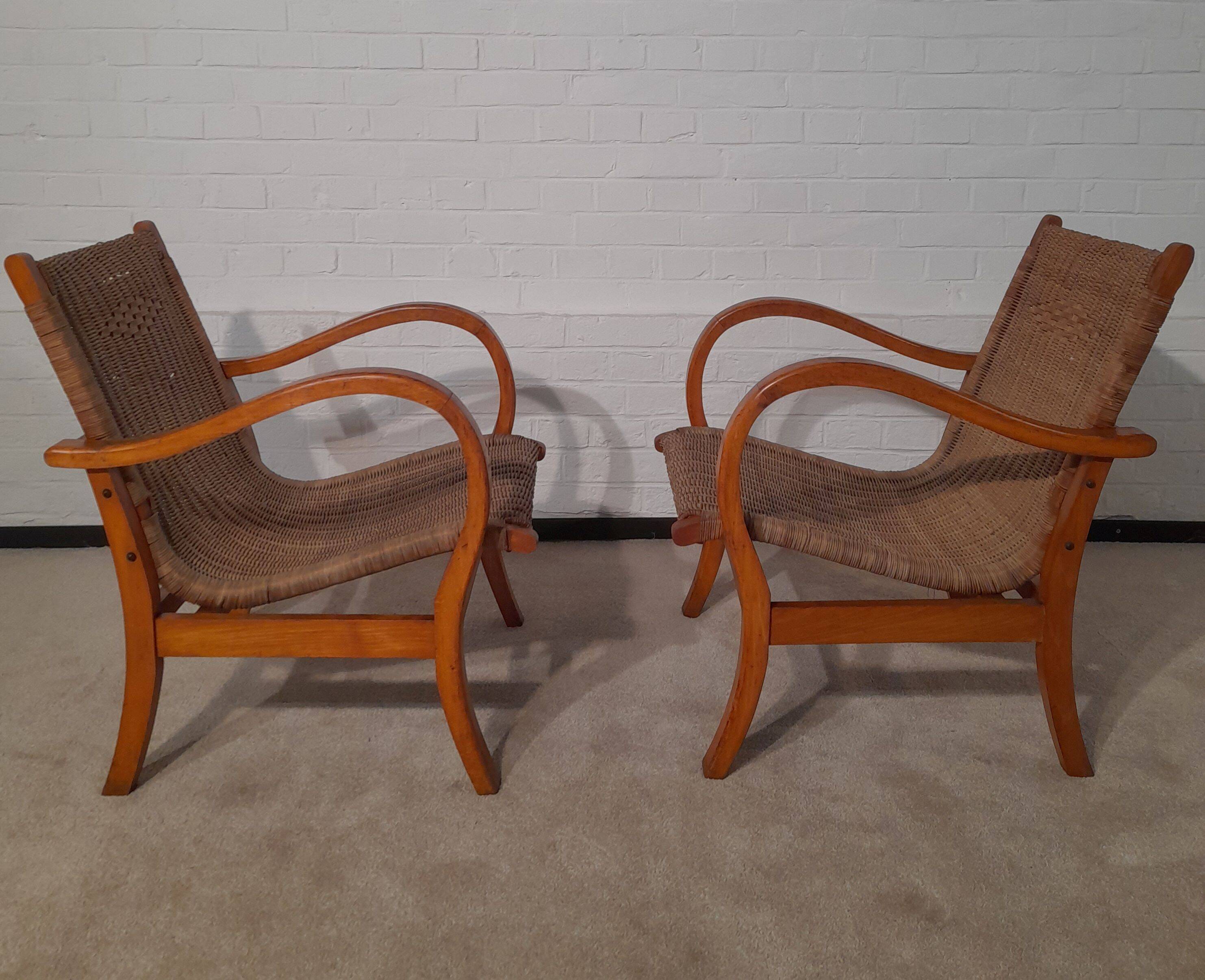 Pair of Bauhaus armchairs by Erich dieckmann 1925